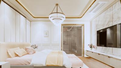 งานบิวท์อินห้องนอน Luxury (3D) ขนาด 5.00x4.00 เมตร